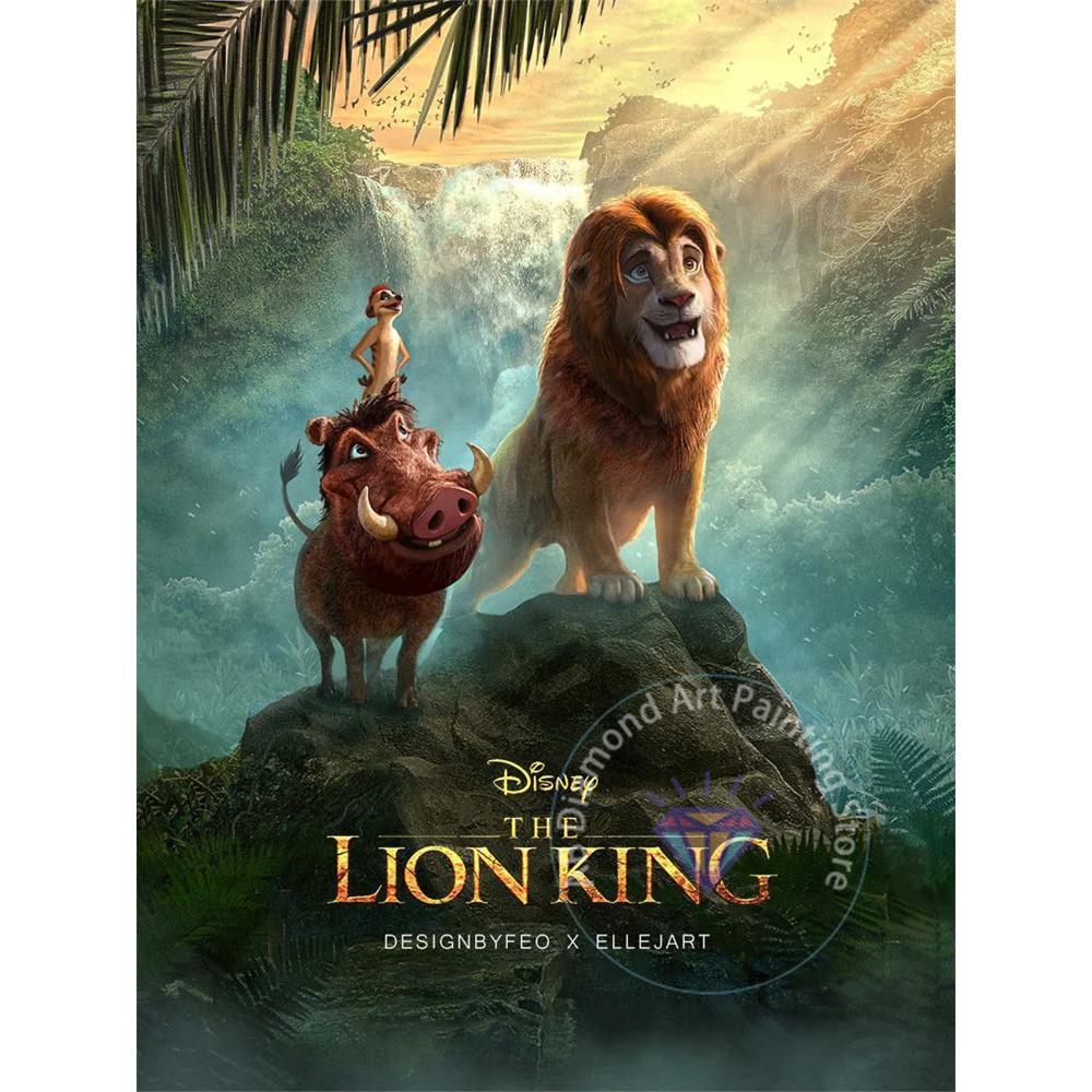 Набор для алмазной живописи «Король Лев» 5D DIY Алмазная вышивка крестом Искусство ручной работы Подарки для взрослых и детей Домашний декор
