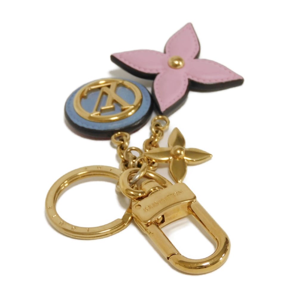 Used LV Circle 12564 Monogram Porte Clés Preppy Flower M00363 7950 Key Ring Bag Charm, Multicolor, Women's from Japan