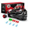Nilight LED Light Bar Wiring Harness Kit  2 Lead Heavy Duty 12V On Off Switch Power Relay Blade Fuse for Off Road LED Work Light