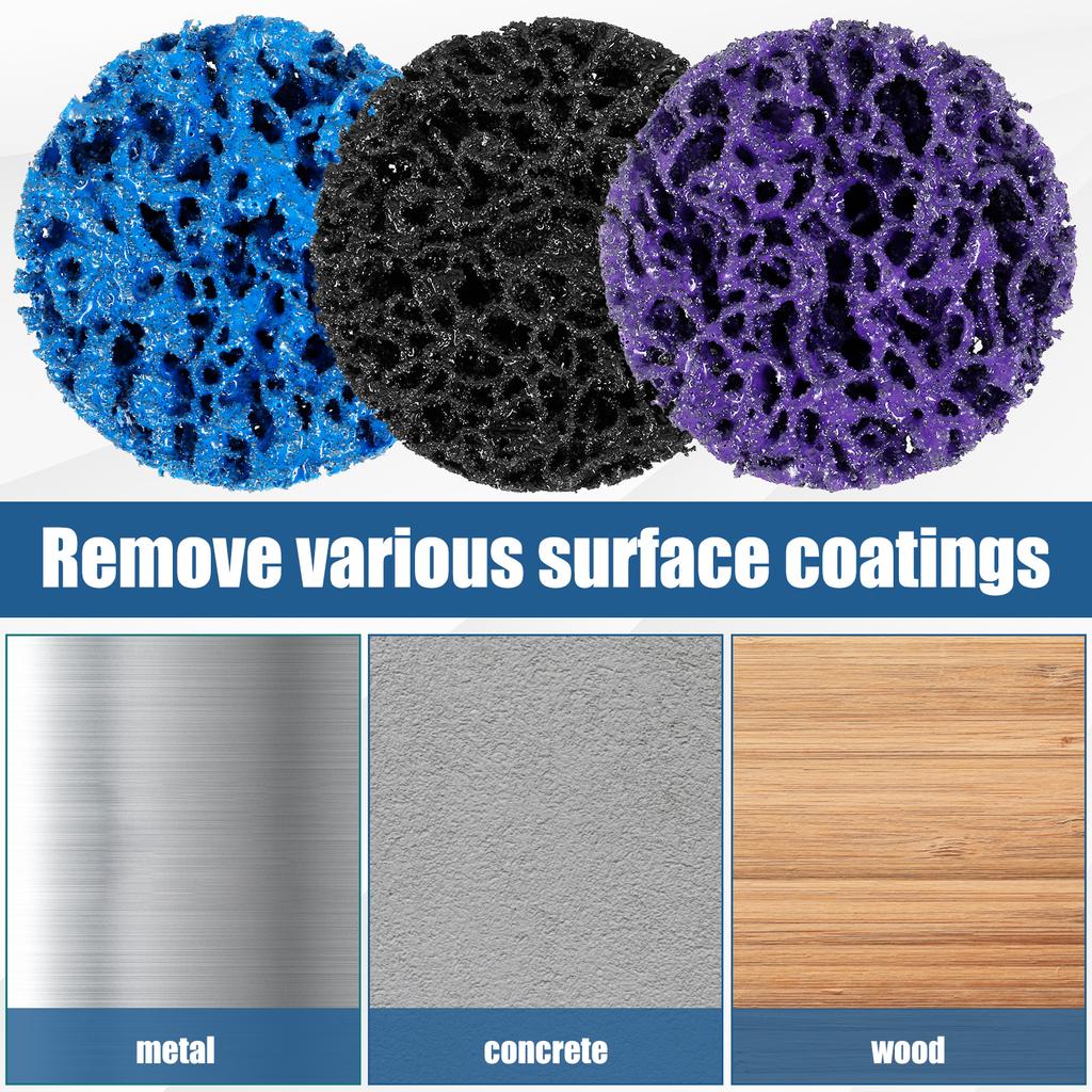 Абразивный диск Poly Strip Disc для шлифовальной машины Coral, абразивный диск для полировки, удаления ржавчины и краски, для угловой шлифовальной машины