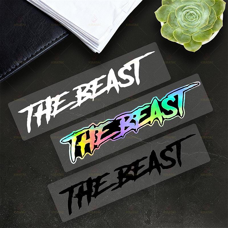 Комбо-набор из 2 размеров THE BEAST Наклейка на мотоцикл Водонепроницаемая для топливных баков мотоциклов, шлемов, кузова велосипеда Универсальные виниловые наклейки