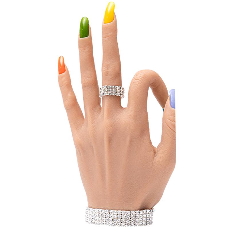 Silicone Practice Hand for Acrylic Nails Professional Manicure Nail Training Hand Model