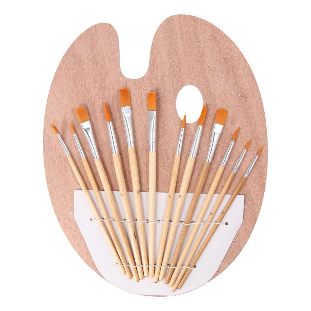 Wood Color Paint Tray Wooden Paint Brushes Artist Trays Wooden Paint Palette  Paint Palette