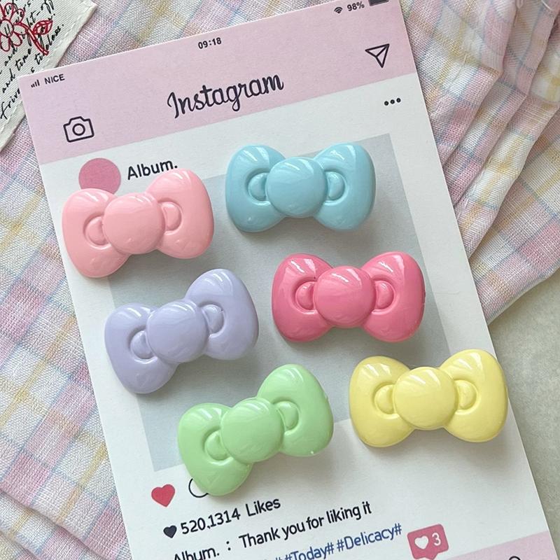 Kawaii Bow Hairpin Аксессуары для волос Милая девушка Сердце Боковая заколка Челка Темперамент Ювелирные изделия