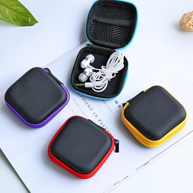 Earphone Wire Organizer Box Data Line Cables Storage Box Case Container Mini Wallet Travel Headphone Protective