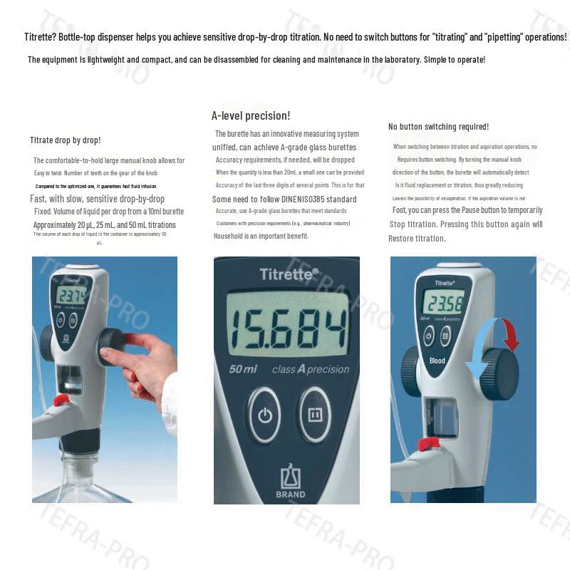 BRAND Titrette Digital Bottle-Top Titrator