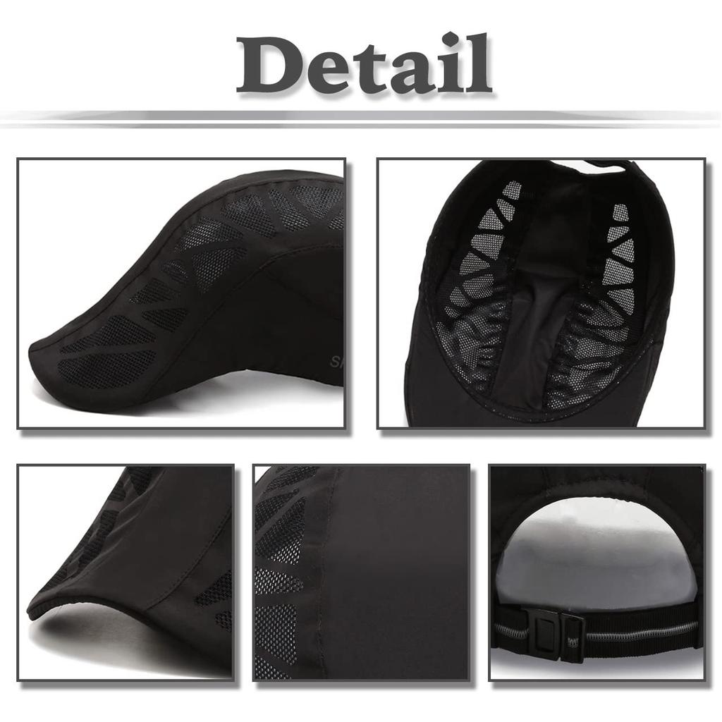 Охотничья сетчатая кепка с логотипом, беговая спортивная, легкая, быстросохнущая CA500 [Белый Клык] Мужская (черный)