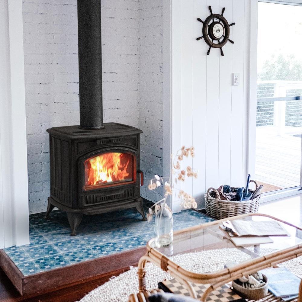 Чугунная печь на дровах KRATKI K6 Ø 130 8 кВт