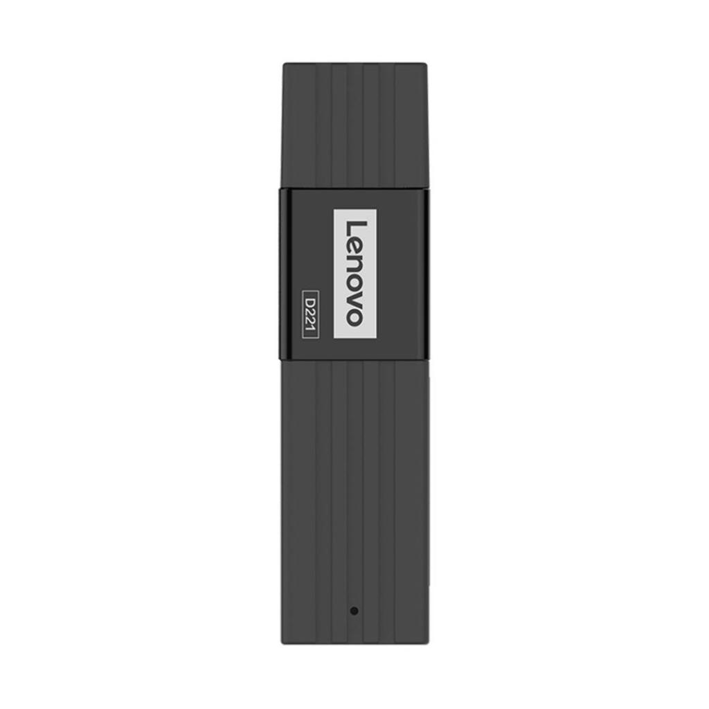 Lenovo D221 Устройство чтения карт памяти TF USB2.0 Двухслотовый адаптер для ПК Устройство чтения карт памяти
