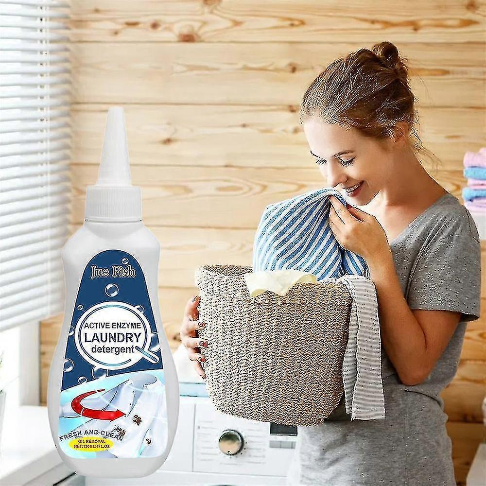 120ml Active Enzyme Laundry Stain Remover Active Enzymatic Laundry Cleaning Oil Stain Laundry Detergen Cleaning Supplies - PJ