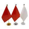 High Quality Metal Table Flag Pole Nail-Free Desk Ornaments Desktop Flag Holder Stable Base Flagpole Meeting Room