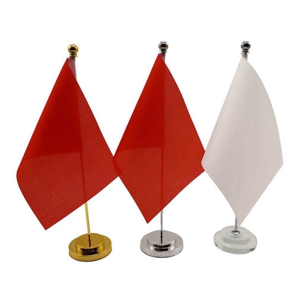 High Quality Metal Table Flag Pole Nail-Free Desk Ornaments Desktop Flag Holder Stable Base Flagpole Meeting Room