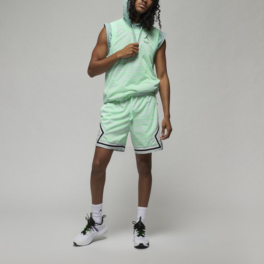 Air Jordan irregular texture Alphabet Printing Mesh Training Sports Vest Mint Green Men's DM1825-379