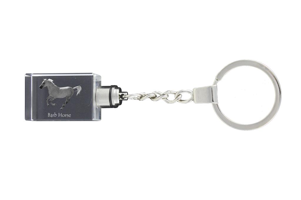 Barb Horse - Crystal Pendant with Photo of a Horse, Illuminated Pendant, Unique Gift by Art-Dog Brand