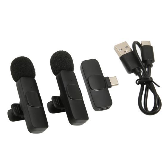 Беспроводной петличный микрофон 1 из 2 петличный микрофон поддерживает запись во время зарядки для прямой трансляции интервью