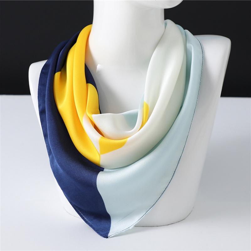 70 * 70cm New Silk Small Square Scarf For Women'S Neck Protection Professional Scarf Versatile Hair Tie Headscarf Scarf