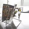 Складная настольная подставка для книг Держатель из углеродистой стали для книг, планшетов, рецептов, произведений искусства Компактное хранение Стойка-дисплей для стола