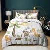 Forest Animal Combination Duvet Cover Set Print Bear/Fox/Owl/Hedgehog/ Fawn/ Hamster/Snail Comforter Set Cover Bedroom Bedset 3D