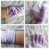 Wear Satin Sequins Stage Gloves Full Finger Mittens Princess Skirt Accessories Children Long Gloves