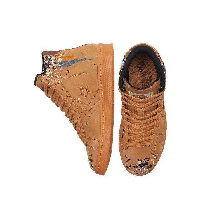 Bandulu x Converse Pro Leather High Paint Splatter - Flux Унисекс Кроссовки Коричневый Резина-Светло-Медовый 169908C
