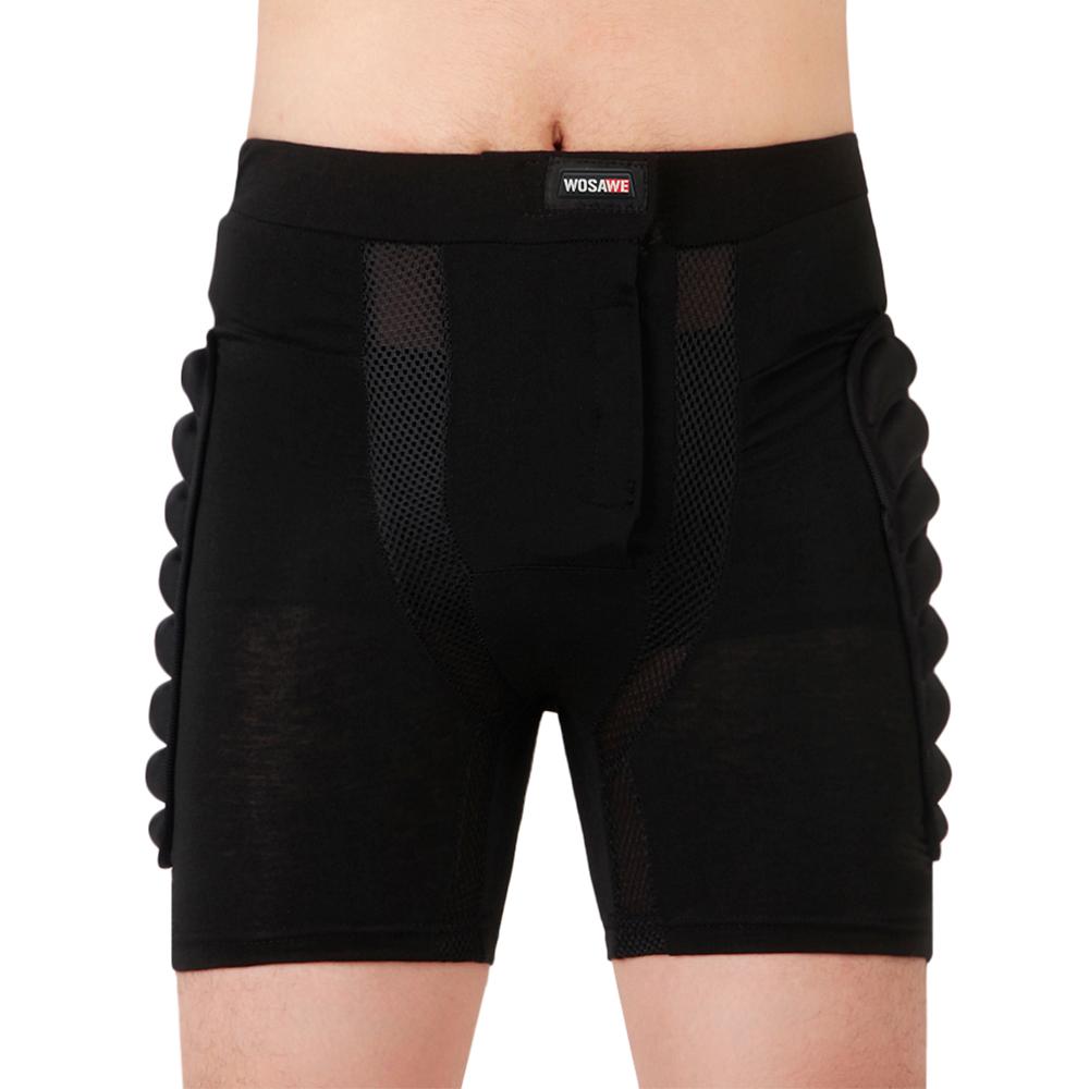 WOSAWE Men Women Motorcycle Shorts Downhill 3D Hip Support EVA Butt Pads Padded Shorts Breathable Shorts for Ski Skate Snowboard