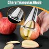 Нож для нарезки фруктов из нержавеющей стали, треугольный овощерезка, толкающий рубанок, нож для чистки моркови, нескользящее лезвие для нарезки