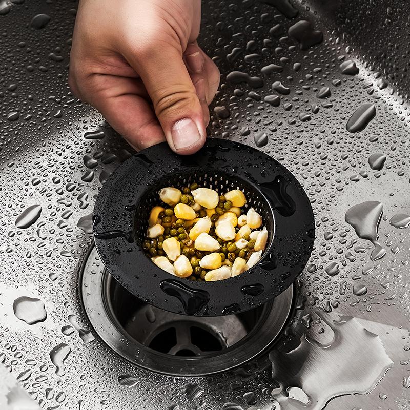 Фильтр-сифон для кухонной металлической мойки, сетчатый фильтр из нержавеющей стали, слив для пищевого шлака, слив для душа в ванной, улавливатель волос