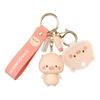 Adorable Cartoon Pig Keychain Cute And Creative Soft Rubber Key Accessory For Bags And Cars
