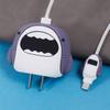 2Pcs/Set Cartoon Shark Protective Sleeve for Apple iPhone 18/20W Charger Cover + Data Cable Saver Silicone Case