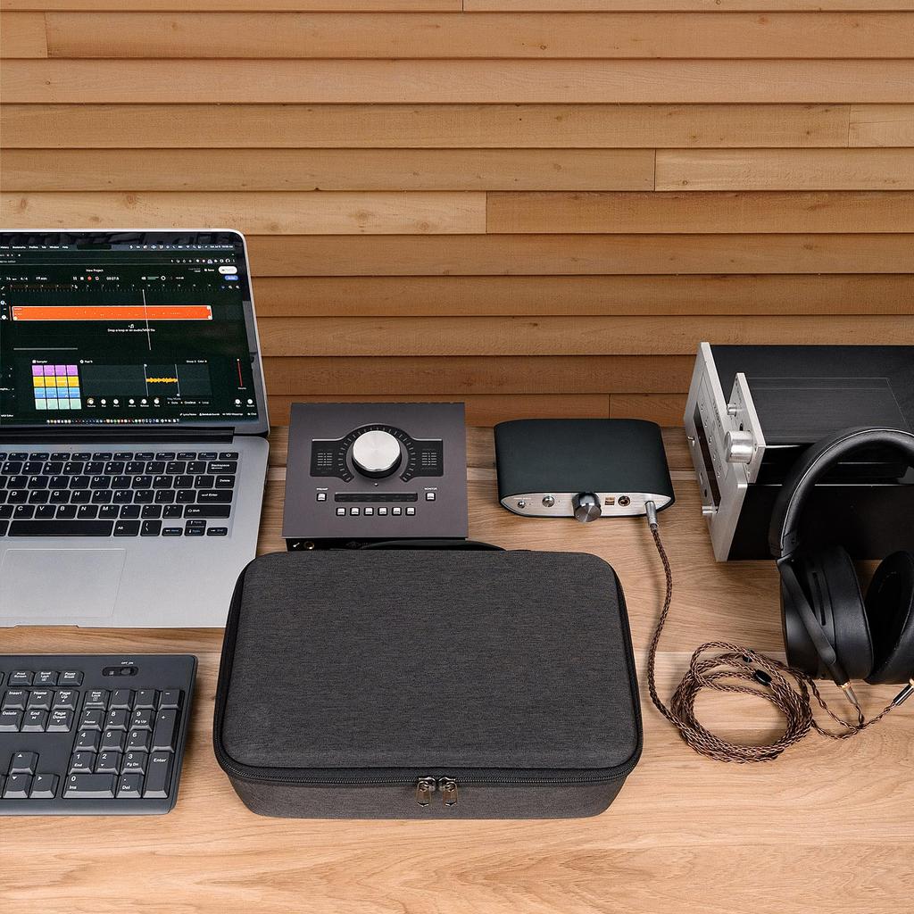 Geekria Audio Interface Carrying Hard Shell Travel Bag Universal Audio Apollo Twin X Twin X Twin X DUO Gen 2 Apollo Twin X QUAD Gen 2 Case, DUO/Apollo