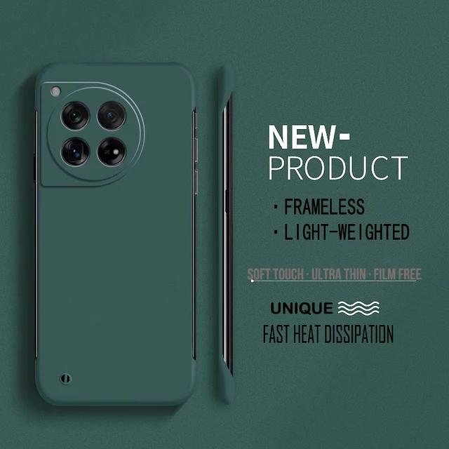 Безрамочный жесткий матовый чехол для телефона из поликарбоната для Oneplus 12 12R 11 11R 10T 10R 10 Pro, защитный бампер, однотонные чехлы