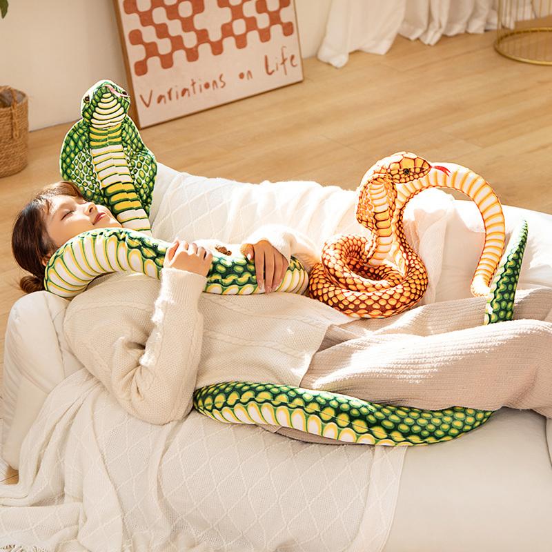 Simulation Snake Plush Toys Colorful Cobra Lifelike Boa Model Stuffed Doll Home Decoration Birthday Gift Photography Props