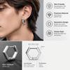 G23 Titanium Hexagon Ear Hanger Silver Tone Stud earrings New Earrings  Unisex