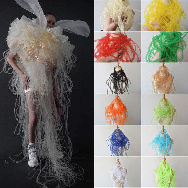 10 мм Трубчатая Конская Щетина Кринолиновая Трубка Кринолиновая Сетчатая Ткань Отделка для DIY Аксессуаров для Волос Эластичная Скрученная Гибкая Сетчатая Ткань