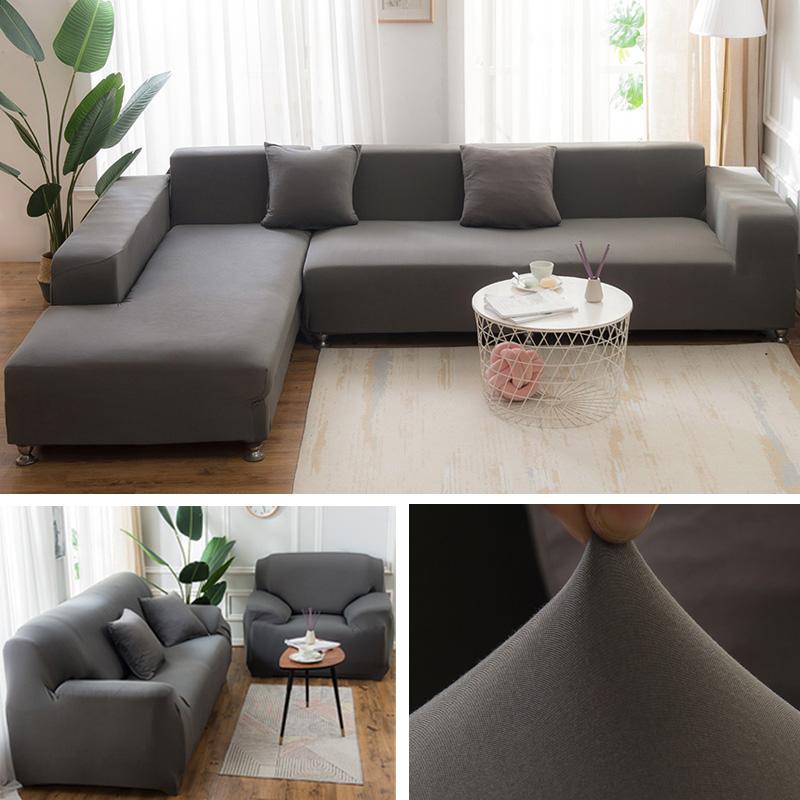 1 шт. чехол для углового дивана L-образный секционный диван эластичный винный/серый чехол для домашних животных на подлокотнике
