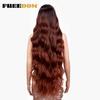 FREEDOM Synthetic Lace Front Wig 36 inch Body Wave Wigs For Women Ombre Blonde Ginger Highlight Wig Long Wavy Cosplay Wigs