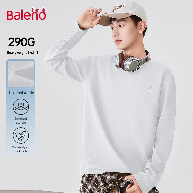 Мужская вафельная футболка с длинным рукавом Baleno, 290 г/м²