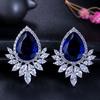 Accessories, High-End Water Drop Zircon Gemstone Stud Earrings.
