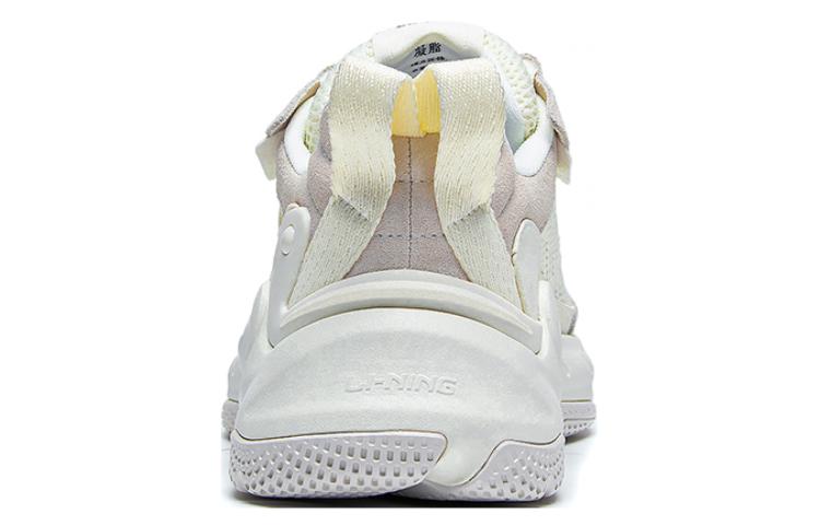 Li Ning Nebula 2K Текстиль, Синтетическая кожа Низкие Нескользящие Износостойкие Спортивные Повседневные Обувь Женская Бежевый AGCT078-1