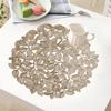 Table Placemat Anti-scalding Table Protection Mat Hollow Strawberry Leaf Pattern Dining Table Placemat for Home Kitchen