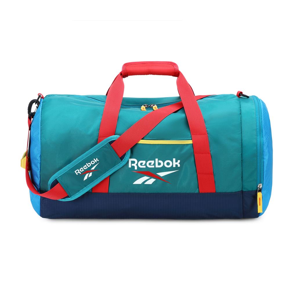 Reebok Тканевая дорожная сумка 42 л, унисекс, цвет павлиний синий/черный, RB250624M
