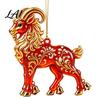 Christmas Tree Ornaments Goat Car Hanging Ornament 2D Acrylic Pendant with String Cute Animal Decor for Rearview Mirror Holiday Party Gift Friends