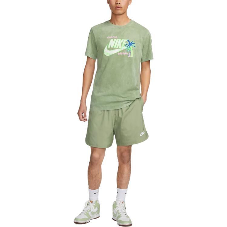 Nike Спортивная футболка 'Кокосовая пальма' Мужская Зеленый FB9789-386