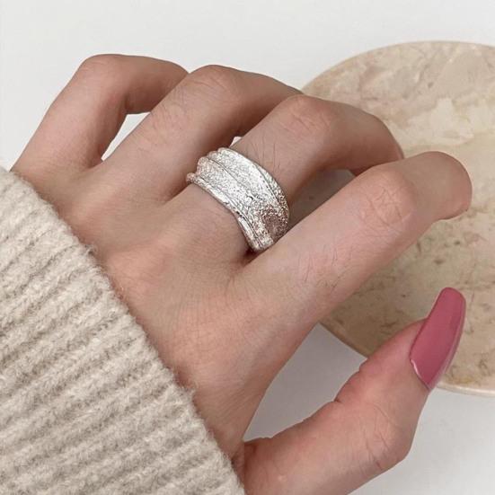 Простое серебряное кольцо с регулируемым открытым кольцом, минималистичное широкое кольцо ручной работы, парные украшения для мужчин и женщин