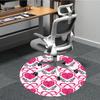 1pc Heart-patternedChair Carpet for Office, Indoor Non-Slip Washable Polyester Fiber Carpet, Mat For Office, Machine Washable