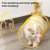 Self Play Cat Tunnel Spring Toy Collapsible Cat Hunting Spiral Tunnel with Feather And Mouse/Ball for Indoor Cats Puppy Kitten Rabbit