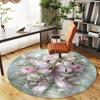 1pc Butterfly, Floral Round Chair mat Area Rug - Non-Slip, Floor Mat for Office, Bedroom, and Indoor Decor-1002313