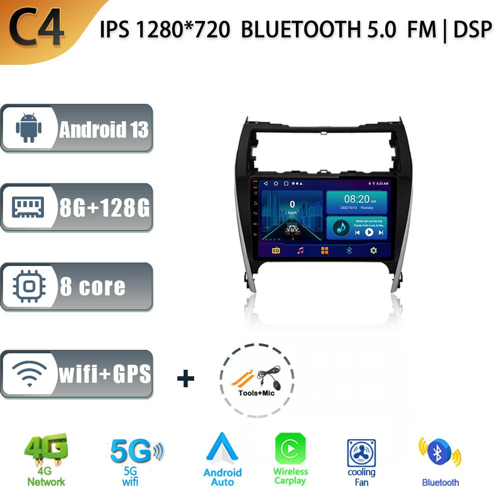 Android 13 For Toyota Camry 7 50 55 2012-2017 Car Multimedia Radio Auto Touch 4G gps Navigation Screen Player DSP Carplay Stereo