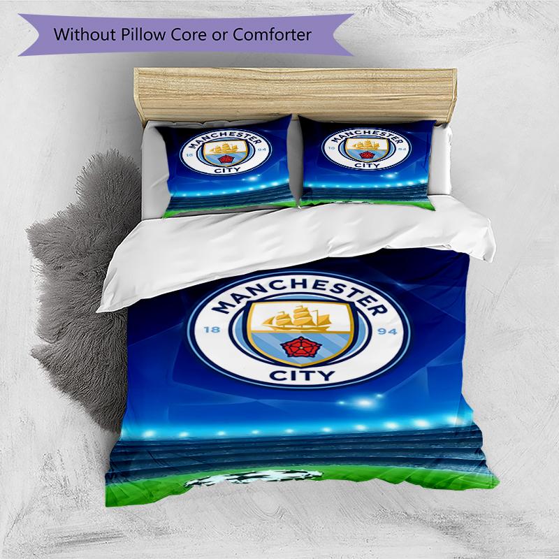 3pcs Football Team (32) Design Cover Set - HD Printed Bedding with 1 Cover and 2 Pillowcases - Perfect for Home and Dorm Decor