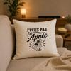 Housse de coussin - PLANETEE - J'peux pas j'ai Apnée - Coton canvas 305 g/m² Fairtrade - Zip invisible - 40×40 cm